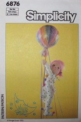 6876  SIMPLICITY 16'' 1985 MOON BABIES LOLLYPOP MOON BABY DOLL PATTERN